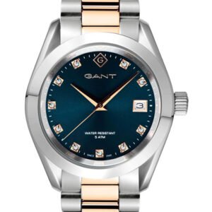 GANT Castine II Crystals Two Tone Blue Dial Stainless Steel Bracelet G176108