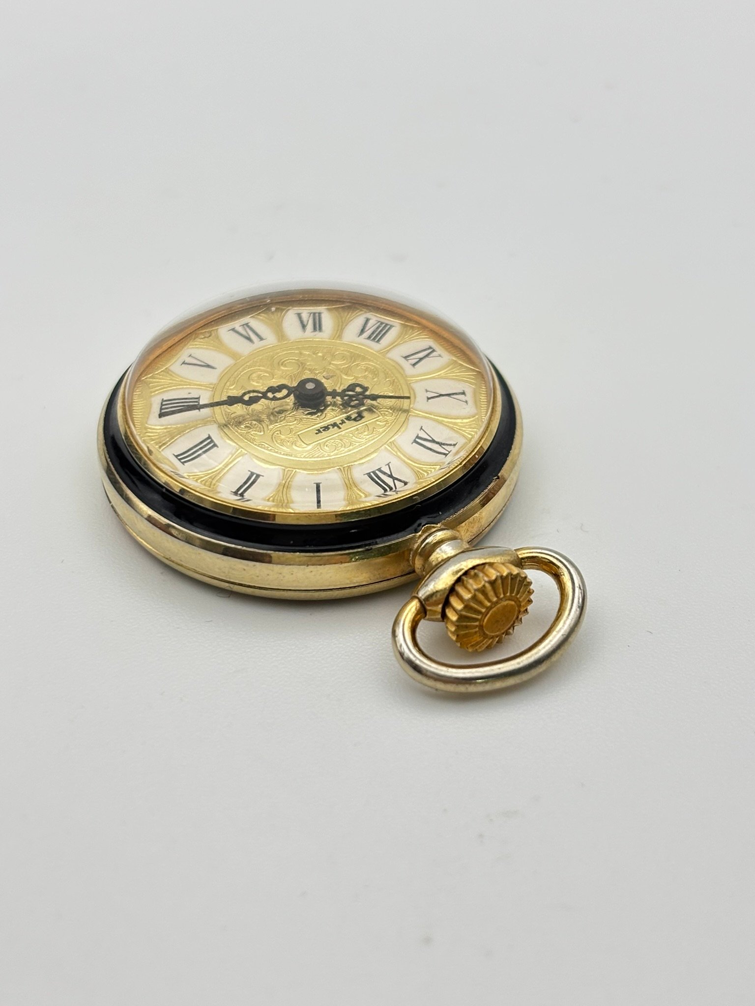 Parker – Vintage Κουρδιστό Ρολόι Τσέπης με εικονογράφηση στο πίσω μέρος - Image 4