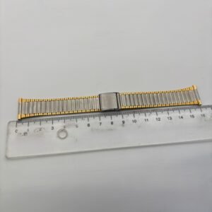 Δίχρωμο Vintage Μπρασελέ Ρολογιού Χρυσό & Ασημί – Επεκτεινόμενο