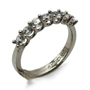 Fa Cadoro Δαχτυλίδι Ασήμι 925 – Half Eternity με Μεγάλες Πέτρες