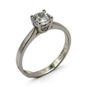 Fa Cadoro Δαχτυλίδι Ασήμι 925 – Solitaire 4-Prong