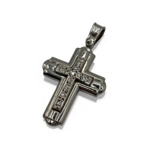 Fa Cadoro Σταυρός Ασήμι 925 – Zircon Relief Cross