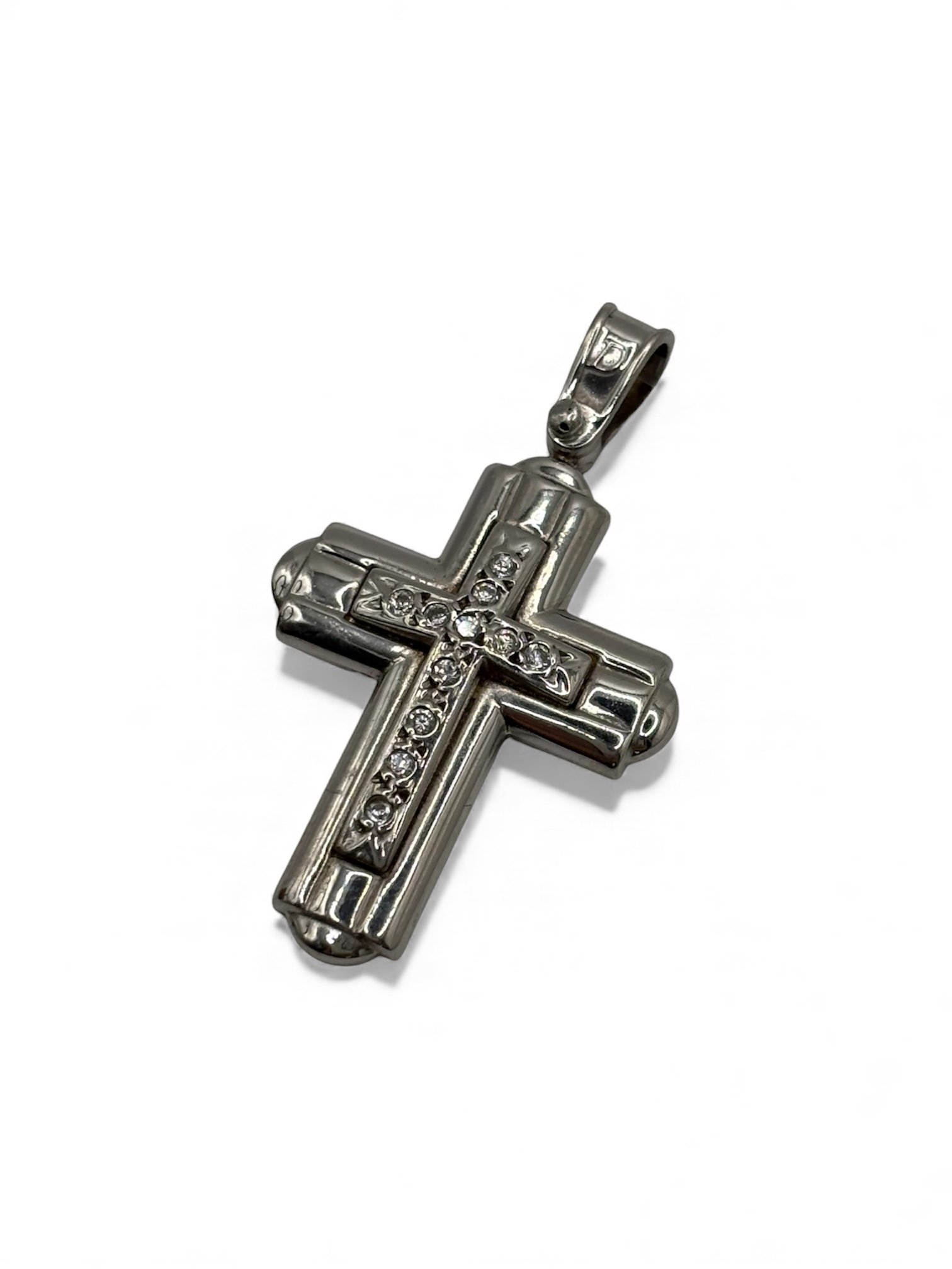 Fa Cadoro Σταυρός Ασήμι 925 – Zircon Relief Cross