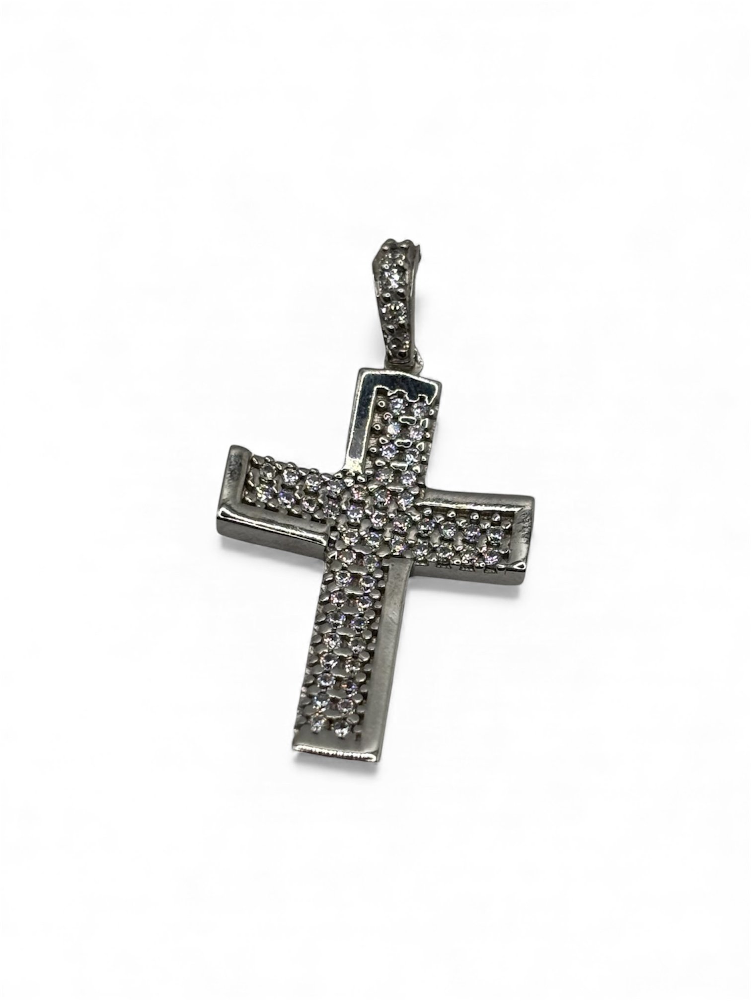 Fa Cadoro Σταυρός Ασήμι 925 – Full Pavé Zircon