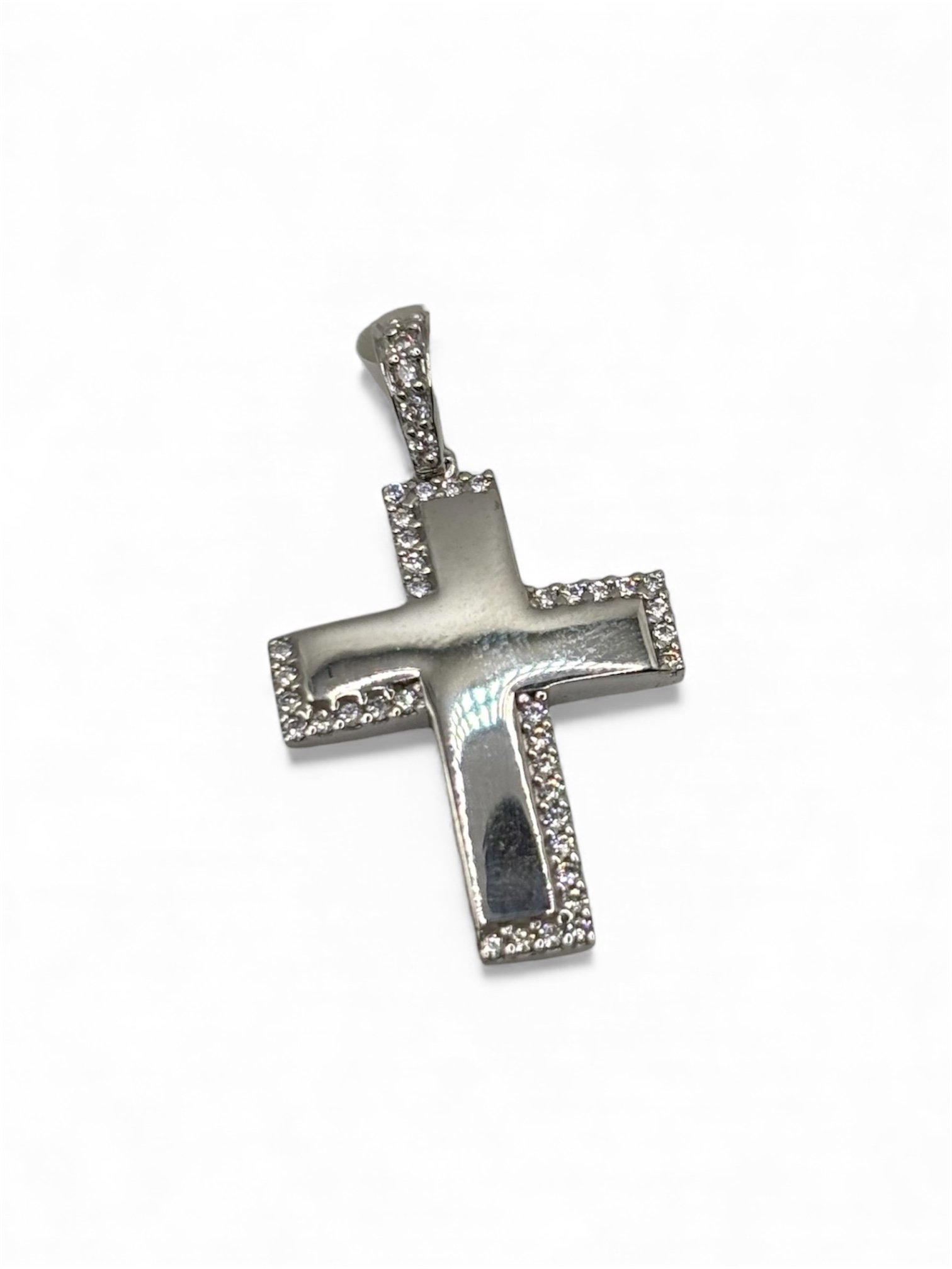 Fa Cadoro Σταυρός Ασήμι 925 – Zircon Edge Cross