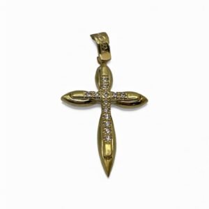 Fa Cadoro Σταυρός Ασήμι 925 Επιχρυσωμένος – Zircon Cross