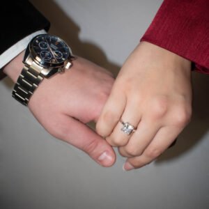 Δαχτυλίδι Κ14 Λευκόχρυσο Μονόπετρο Princess Cut