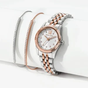 Ρολόι Michael Kors Lexington MK4817 Set Με Δίχρωμο Μπρασελέ